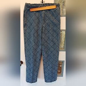 Obey patterned elastic waistband jeans